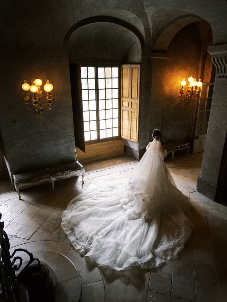 Bridal portrait at Chateau de Fontainebleau